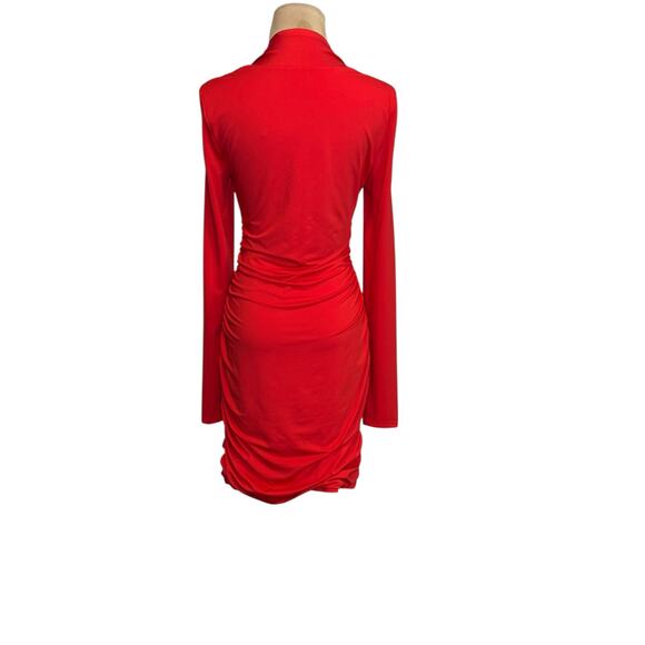 Uryiao red long sleeves bodycon mini dress size medium - Picture 13 of 16
